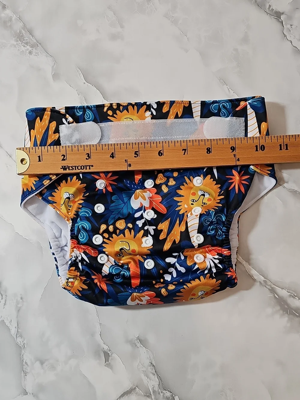 Large Reusable Pocket Cloth Diaper Adjustable Snaps Velcro Closure